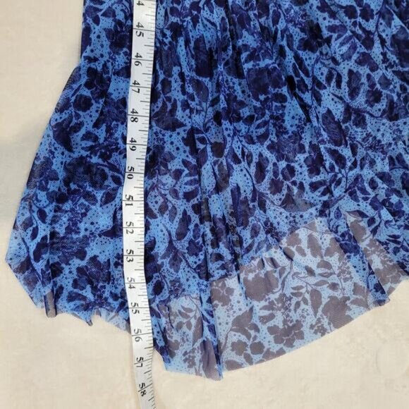Misa Los Angeles Ava Blue Dress in Goa Floral Mesh - Size‎ Large - Picture 10 of 10
